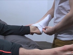 Gorgeous Gay Twinks Hot Foot Play
