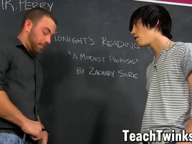 Twink Tyler Bolt anal fucked by hung teacher Parker Perry